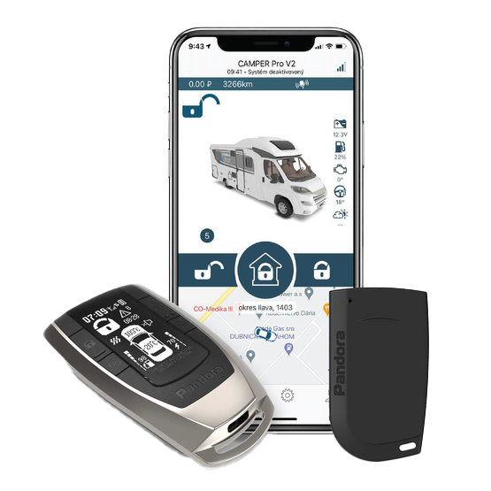 Pandora camper Pro V2 - D-061 Commander Fernbedienung Pandora Camper Pro V2 Alarmsystem 2026 - D-061 Commander Fernbedienung GPS Ducato Citroen Peugeot